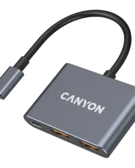 USB хъб CANYON hub DS-3 3in1 USB-C Dark Grey