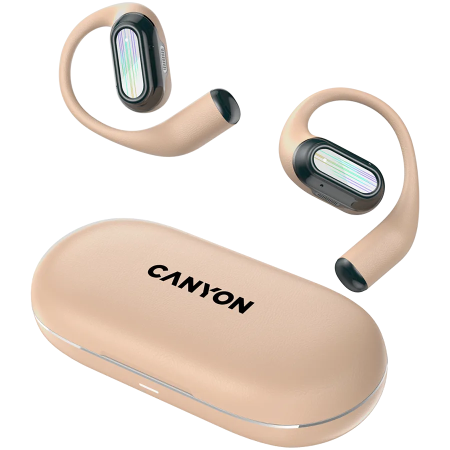 Bluetooth слушалки CANYON headset OnFlow 12 OWS ENC Beige