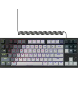 Alternative view of Геймърска клавиатура LORGAR Azar 514TKL, Wired RGB mechanical gaming keyboard, white, EN layout