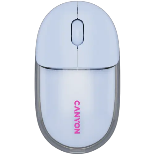 Безжична мишка CANYON mouse OnClick 24 BT/ Wireless Transparent/Blue