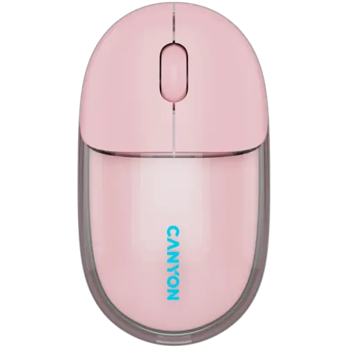 Безжична мишка CANYON mouse OnClick 24 BT/ Wireless Transparent/Pink