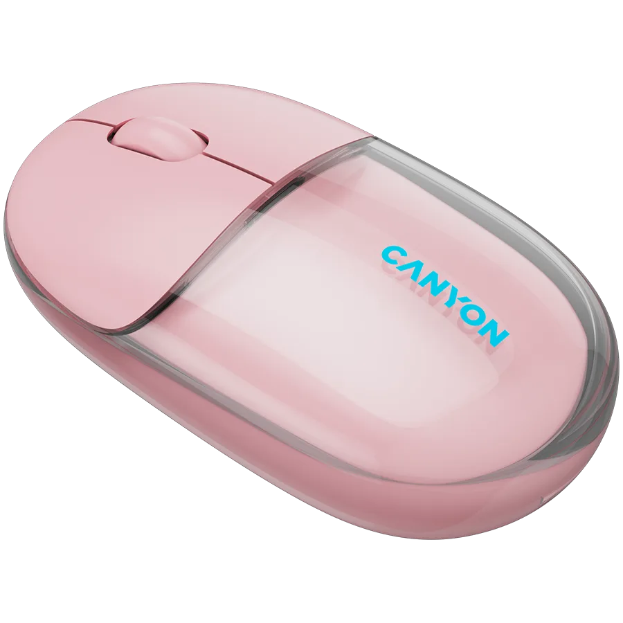 Безжична мишка CANYON mouse OnClick 24 BT/ Wireless Transparent/Pink - Image 9