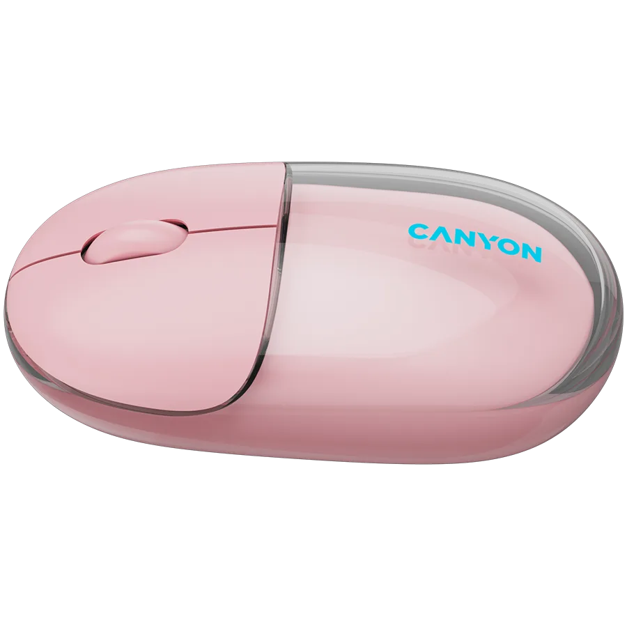 Безжична мишка CANYON mouse OnClick 24 BT/ Wireless Transparent/Pink - Image 10