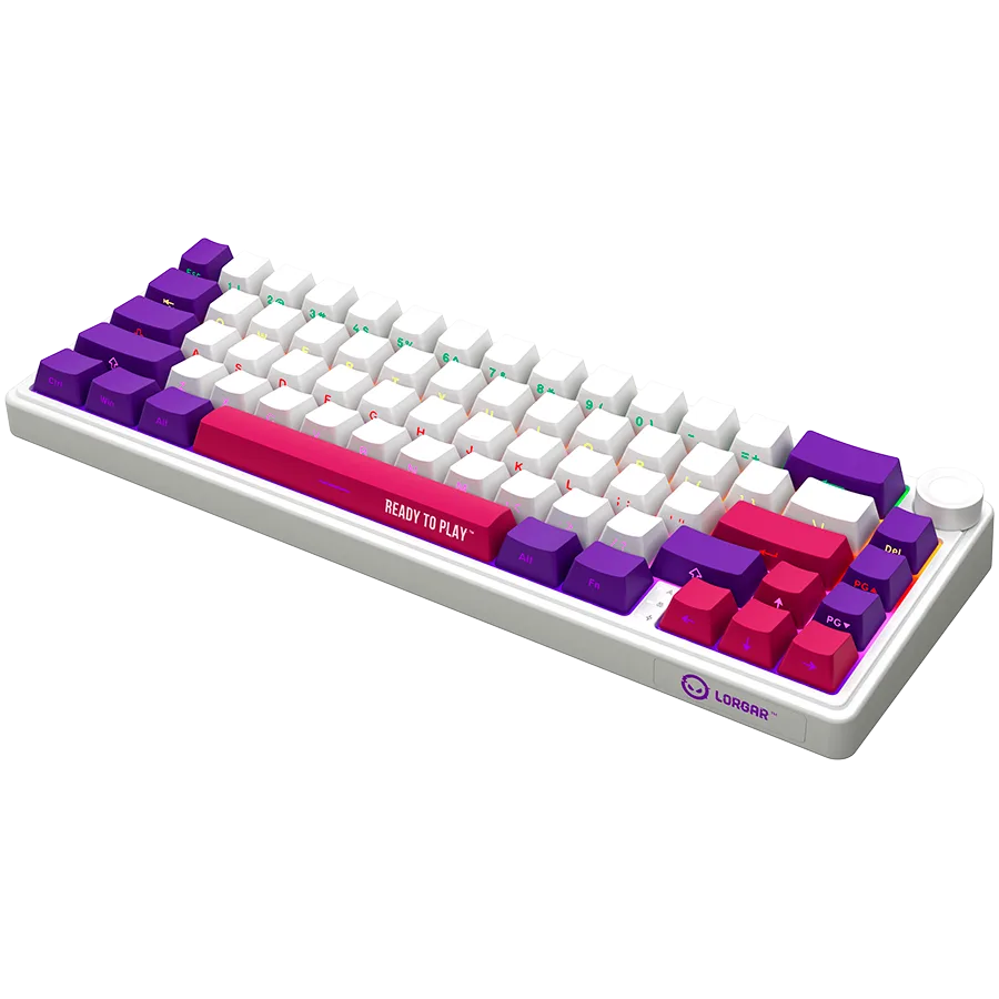 Геймърска клавиатура LORGAR KBP70MW, Wireless 65% Mechanical Gaming Keyboard Pro, White, EN layout - Image 46