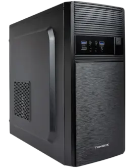 Alternative view of Кутия за компютър Chassis FC-F56A, ATX, 7 slots, 1 X 5.25", 2 X 3.5" H.D., 2 X 2.5" SSD,2 x USB 3.0, 1 X Type C / 1 x AUDIO /, PSU 550W 12 sm, 20+4pin,, Black