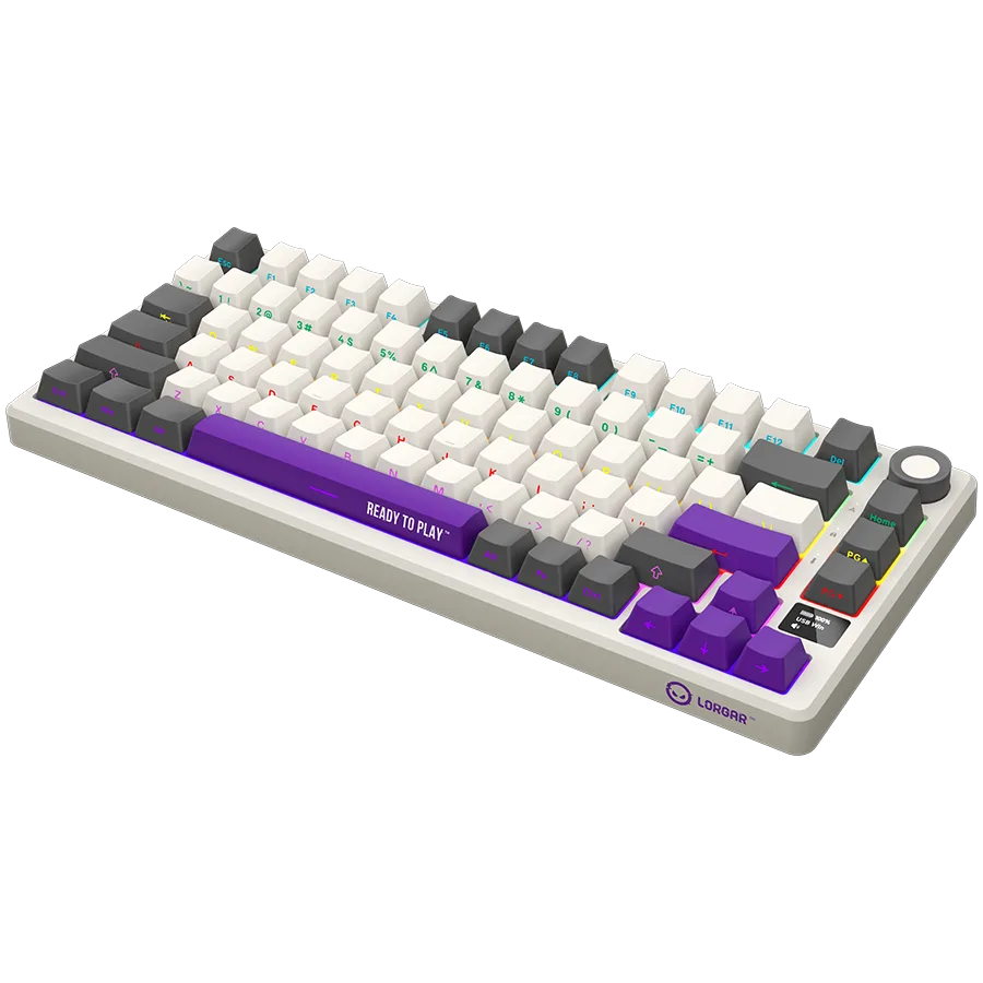 Геймърска клавиатура LORGAR KBP7075W, Wireless 75% Mechanical Gaming Keyboard Pro, Beige, EN layout - Image 54