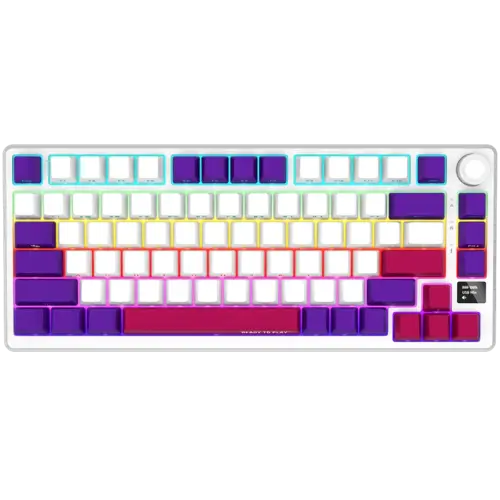 Геймърска клавиатура LORGAR KBP7075W Wireless 75% Mechanical Gaming Keyboard Pro White EN
