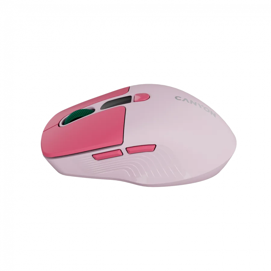 Безжична мишка CANYON mouse MW-26 LCD Silent Dual Mode Wireless Pink - Image 68
