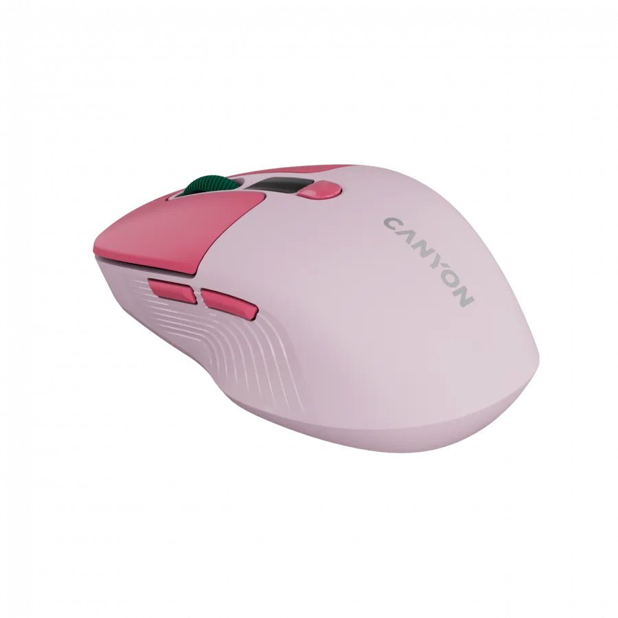 Безжична мишка CANYON mouse MW-26 LCD Silent Dual Mode Wireless Pink - Image 70