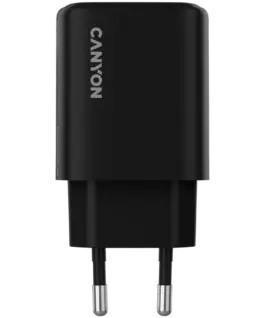 Alternative view of Зарядно за мобилен телефон CANYON charger OnCharge 250 25W 1xPD 1xQC EU Black