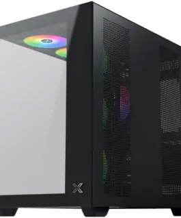 Кутия за компютър Aqua V Air (Black ATX U3x2+Type C 2PCS TG 6PCS Z22A Reverse & 1PC Z22A & ARGB Remote Control