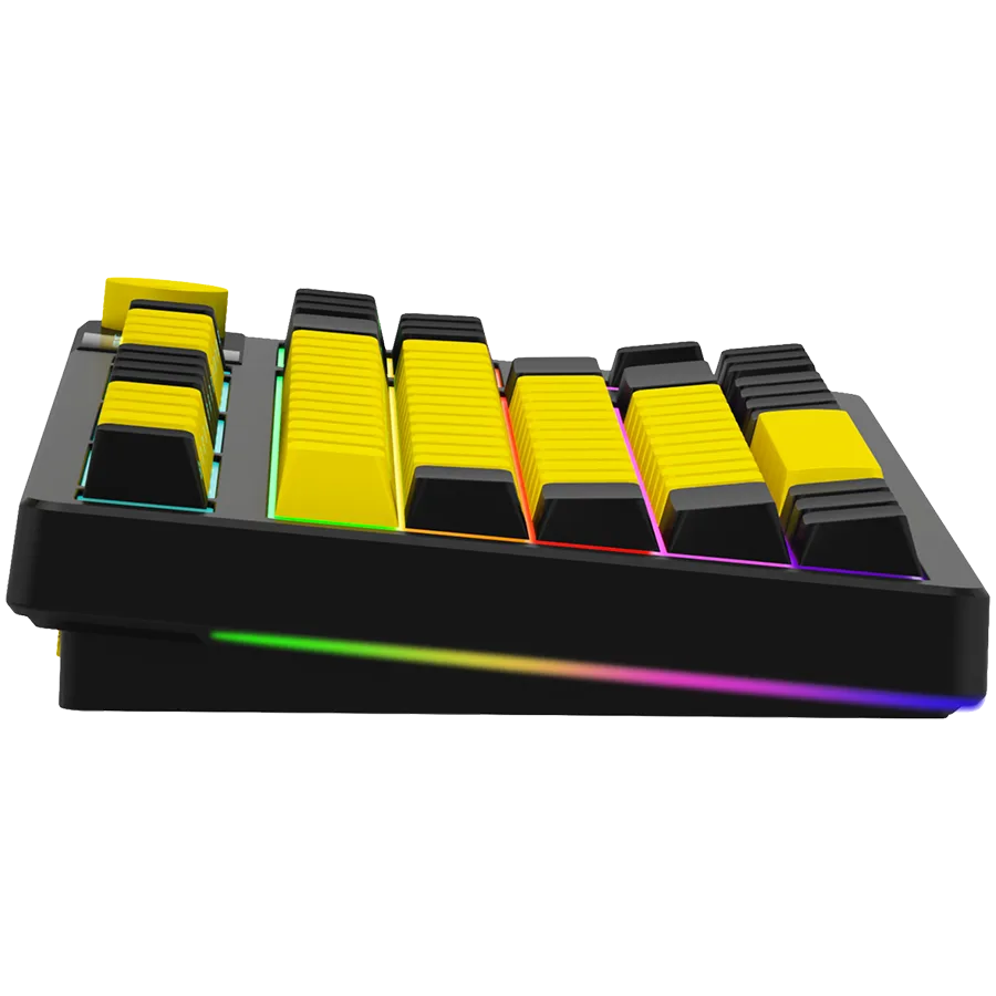 Геймърска клавиатура LORGAR KBP70TKLW, Wireless TKL Mechanical Gaming Keyboard Pro, Black/yellow, EN layout - Image 28