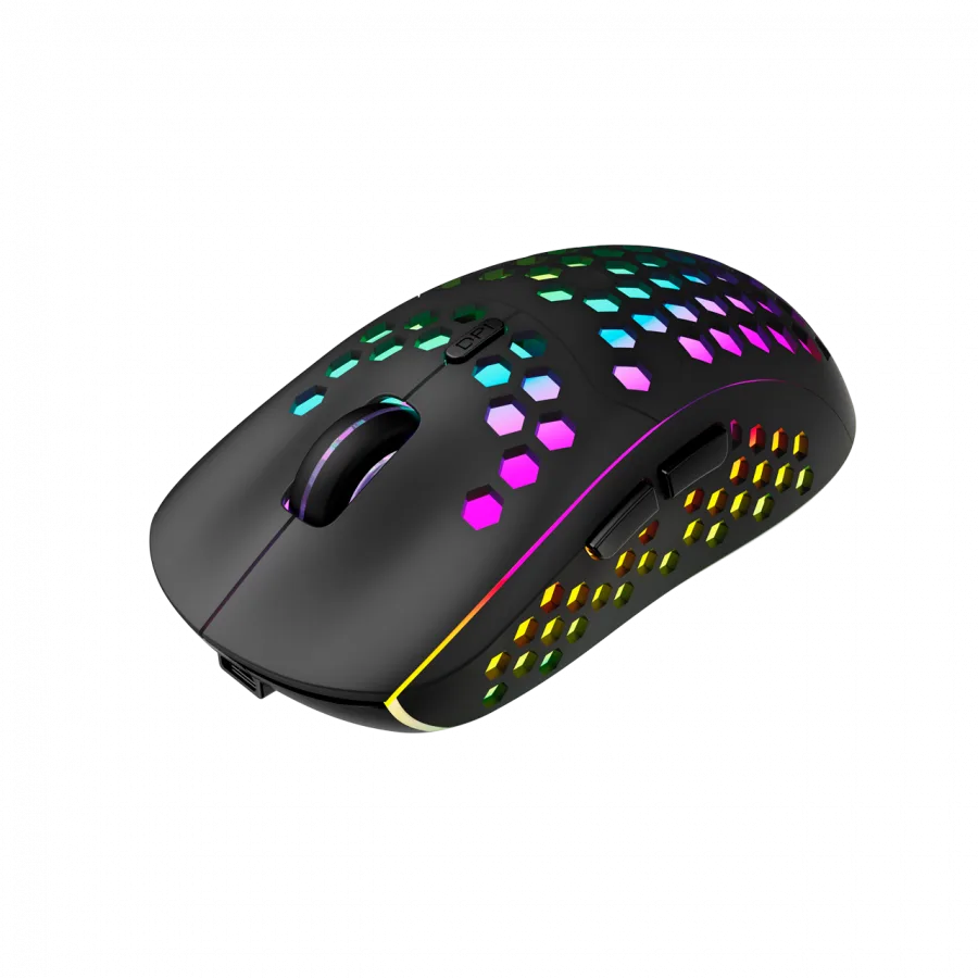 Геймърска мишка Canyon 7keys Gaming 2.4G wireless mouse, KA8 sensor, DPI up to 1600, rubber coating on panel, Huano 1million switch, 45cm PVC cable, ABS material. 400mAh battery, size: 125.8*63.7*41mm, weight: 95g, Black - Image 67
