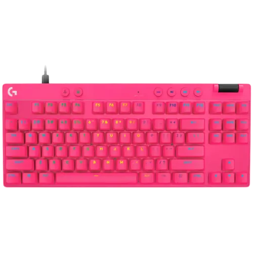 Геймърска клавиатура LOGITECH G PRO X TKL RAPID Gaming Keyboard - MAGENTA - US INTL - USB - EMEA28i-935 -