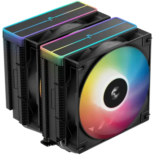 Охладител за процесор Охладител DeepCool AG620 BK ARGB V2 CPU Air Cooler 2x120mm ARGB PWM Fan Core Touch Technology 2.0