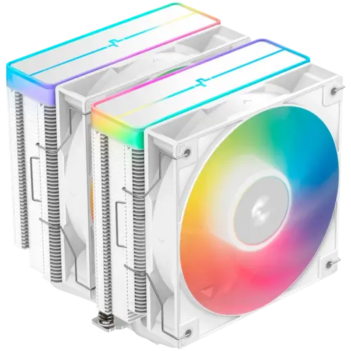 Охладител за процесор Охладител DeepCool AG620 WH ARGB V2 CPU Air Cooler 2x120mm ARGB PWM Fan Core Touch Technology 2.0