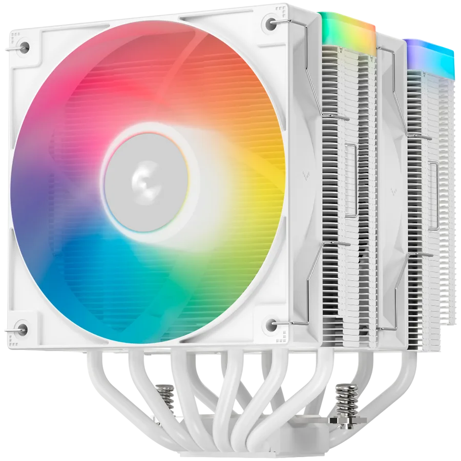 Охладител за процесор Охладител DeepCool AG620 WH ARGB V2, CPU Air Cooler, 2x120mm ARGB PWM Fan, Core Touch Technology 2.0, 6 Heatpipes, White, LGA1851/1700/1200/115x, AMD AM5/AM4, 129x136x161 mm(LxWxH), 2Y, R-AG620-WHAMMN-GJD - Image 82