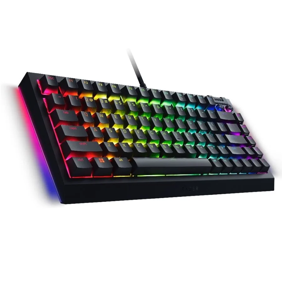 Геймърска клавиатура Razer BlackWidow V4 75% Gaming Keyboard US Layout Razer Chroma RGB Hot-swappable Design Detachable
