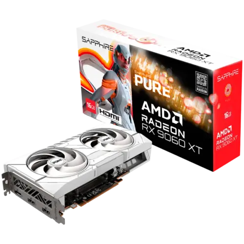 Видео карта SAPPHIRE PURE AMD RADEON RX 9060 XT GAMING OC 16GB DUAL HDMI / DP