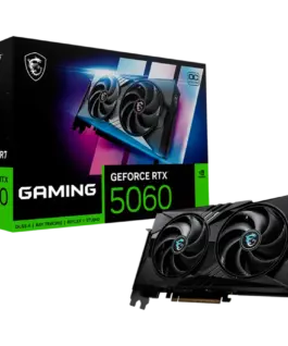 Видео карта MSI Video Card NVIDIA GeForce RTX 5060 8G GAMING OC 8GB GDDR7 128-bit 2640 MHz Boost 3840 CUDA Cores PCIe 5.