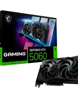 Видео карта MSI Video Card NVIDIA GeForce RTX 5060 8G GAMING OC 8GB GDDR7 128-bit 2640 MHz Boost 3840 CUDA Cores PCIe 5.