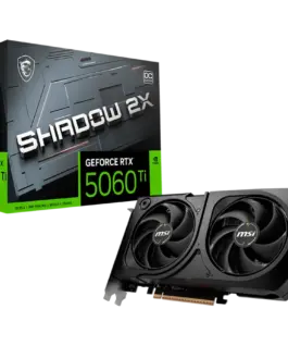 Видео карта MSI Video Card NVIDIA GeForce RTX 5060 Ti 8G SHADOW 2X OC PLUS 8GB GDDR7 128-bit 2617 MHz Boost 4608 CUDA Co