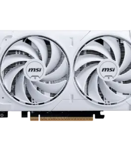 Alternative view of Видео карта MSI Video Card NVIDIA GeForce RTX 5060 8G VENTUS 2X OC WHITE, 8GB GDDR7, 128-bit, 2535 MHz Boost, 3840 CUDA Cores, PCIe 5.0 (x8), 3x DP 2.1b, HDMI 2.1b, RAY TRACING, Dual Fan, 145W TDP, 8-pin PCIe Power, G-SYNC, 2-Slot, 3Y