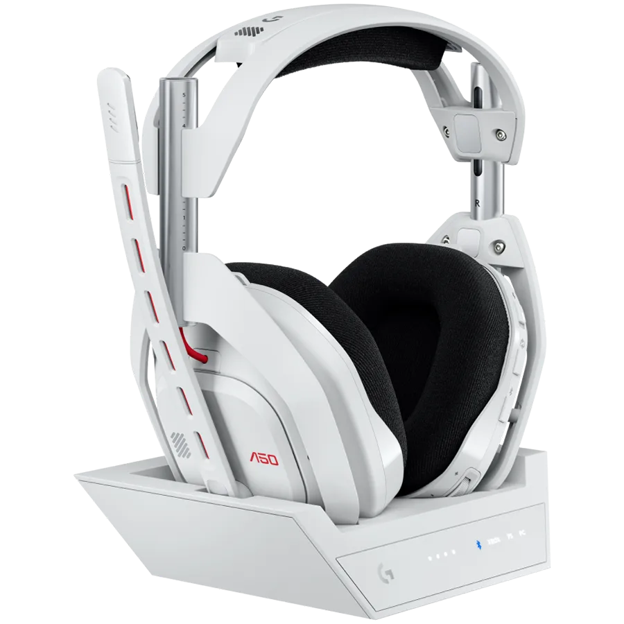 Геймърски слушалки LOGITECH Astro A50 LIGHTSPEED Wireless Gaming Headset + Base Station - WHITE - 2.4GHZ - PLUGC -