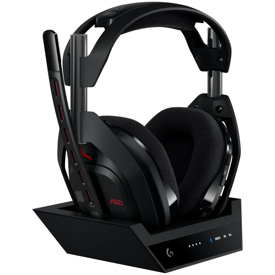 Геймърски слушалки LOGITECH Astro A50 LIGHTSPEED Wireless Gaming Headset + Base Station - BLACK - 2.4GHZ - PLUGC -