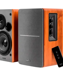 Alternative view of Тонколона Edifier R1280T 2.0 Bookshelf Speakers, RCA, 0.5-inch Tweeters, 4-inch Drivers, 42W (RMS), Control Knobs and Remote Control, Brown