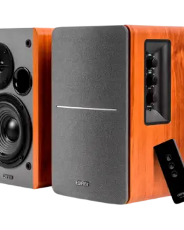 Alternative view of Тонколона Edifier R1280T 2.0 Bookshelf Speakers, RCA, 0.5-inch Tweeters, 4-inch Drivers, 42W (RMS), Control Knobs and Remote Control, Brown