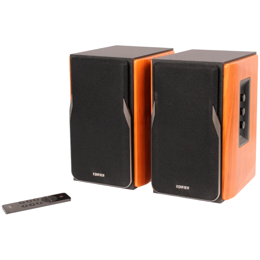 Тонколона Edifier R1380DB 2.0 Bookshelf Speakers, BT V5.1, Optical, Coaxial, RCA, 1-inch Tweeters, 4-inch Drivers, 42W (RMS), Control Knobs and Remote Control, Brown - Image 46