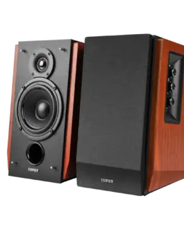 Alternative view of Тонколона Edifier R1700BT 2.0 Bookshelf Speakers, BT V5.1, RCA, 0.75-inch Tweeters, 4-inch Drivers, 66W (RMS), Control Knobs and Remote Control, Brown
