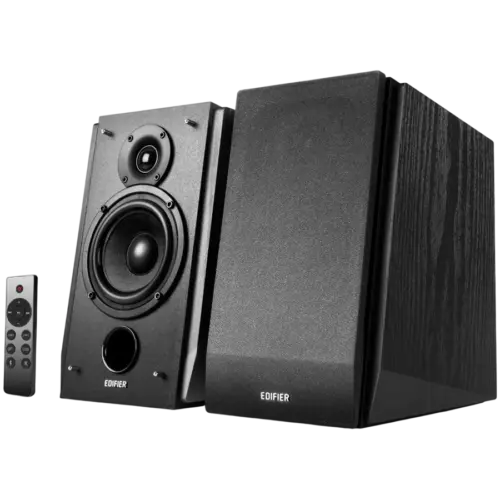 Alternative view of Тонколона Edifier R1855DB 2.0 Bookshelf Speakers, BT V5.1, Optical, Coaxial, RCA, 0.75-inch Tweeters, 4-inch Drivers, Sub-Out, 70W (RMS), Control Knobs and Remote Control, Matte Black
