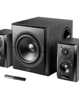 Alternative view of Тонколона Edifier S351DB 2.1 Audio System, BT V5.1, Optical, Coaxial, RCA, 8-inch Subwoofer, 3.5-inch Drivers, 0.75-inch Tweeters, 150W (RMS), Control Knobs and Remote Control, Black