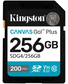 Карта памет KINGSTON 256GB SDXC Canvas Go Plus Gen4 200MB/s C10 UHS-I U3 V30