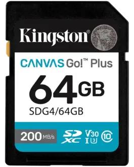 Карта памет KINGSTON 64GB SDXC Canvas Go Plus Gen4 200MB/s C10 UHS-I U3 V30