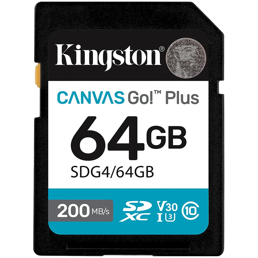 Карта памет KINGSTON 64GB SDXC Canvas Go Plus Gen4 200MB/s C10 UHS-I U3 V30