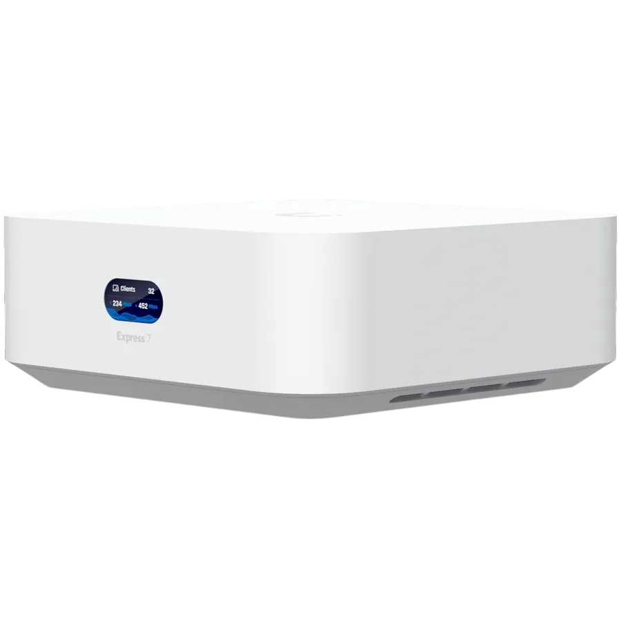 Рутер Ubiquiti UniFi Express 7 UX7 Mesh-scalable super-compact 10G Cloud Gateway with integrated WiFi 7 10 GbE RJ45 WAN
