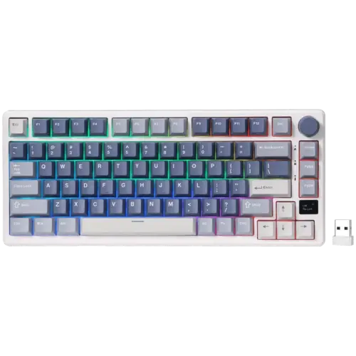 Геймърска клавиатура ROYAL KLUDGE RK-M75 Ocean Blue Gaming Keyboard K Sliver