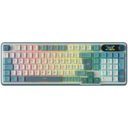 Геймърска клавиатура ROYAL KLUDGE RK-S98 Light Cloud Gaming Keyboard Chartreuse