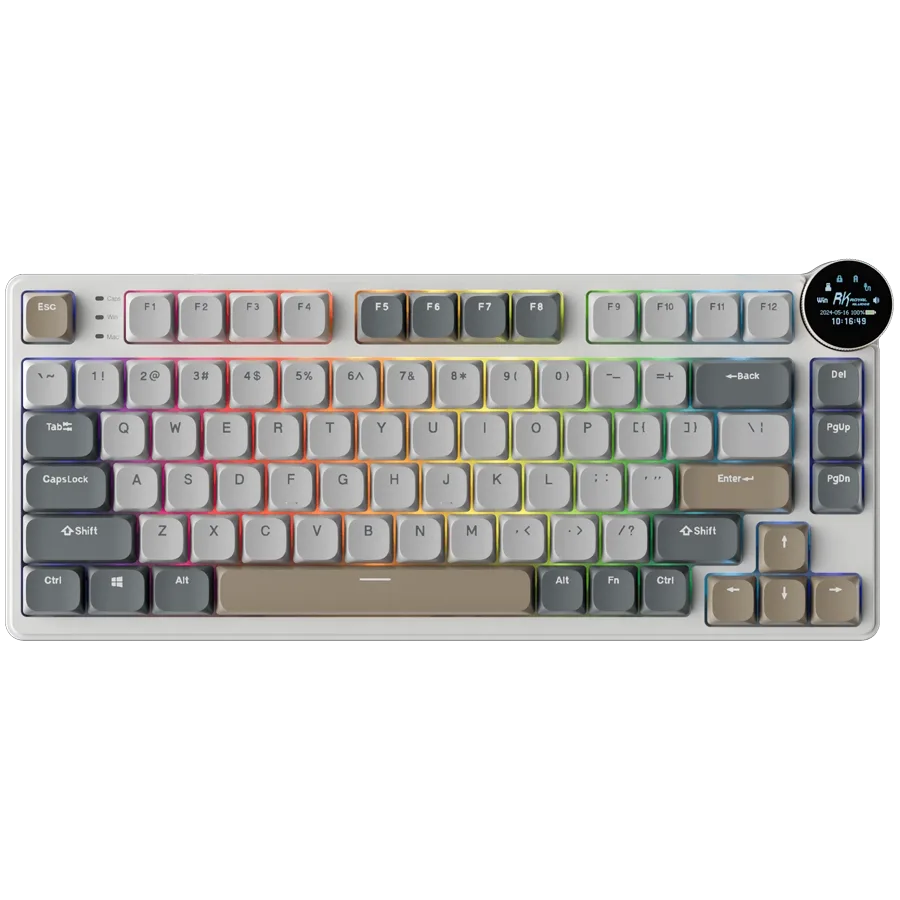 Геймърска клавиатура ROYAL KLUDGE RK N80 Pearly Dawn Gaming Keyboard Red switch