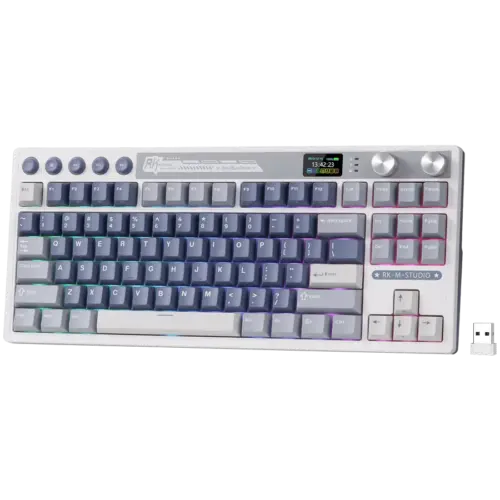 Alternative view of Геймърска клавиатура ROYAL KLUDGE RK M87 Ocean Blue Gaming Keyboard Cream switch