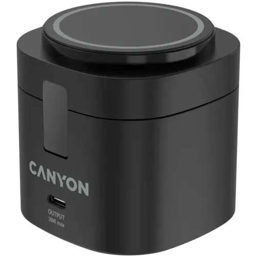 Зарядно за мобилен телефон Canyon 4 in 1 Wireless Charging Stand 30W max Size: 70x70x70.3mm weight: 414g with 65W charge