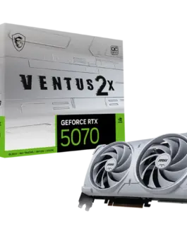 Видео карта MSI Video Card Nvidia GeForce RTX 5070 12G VENTUS 2X OC WHITE 12GB GDDR7 192bit Effective Memory Clock: 2800