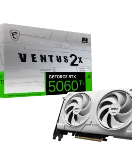 Видео карта MSI Video Card NVIDIA GeForce RTX 5060 Ti 16G VENTUS 2X WHITE PLUS 16GB GDDR7 128-bit 2587 MHz Boost 4608 CU