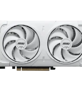 Alternative view of Видео карта MSI Video Card NVIDIA GeForce RTX 5060 Ti 16G VENTUS 2X WHITE PLUS, 16GB GDDR7, 128-bit, 2587 MHz Boost, 4608 CUDA Cores, PCIe 5.0 (x8), 3x DP 2.1b, HDMI 2.1b, RAY TRACING, Dual Fan, 180W TDP, 8-pin PCIe Power, G-SYNC, 2-Slot, 3Y