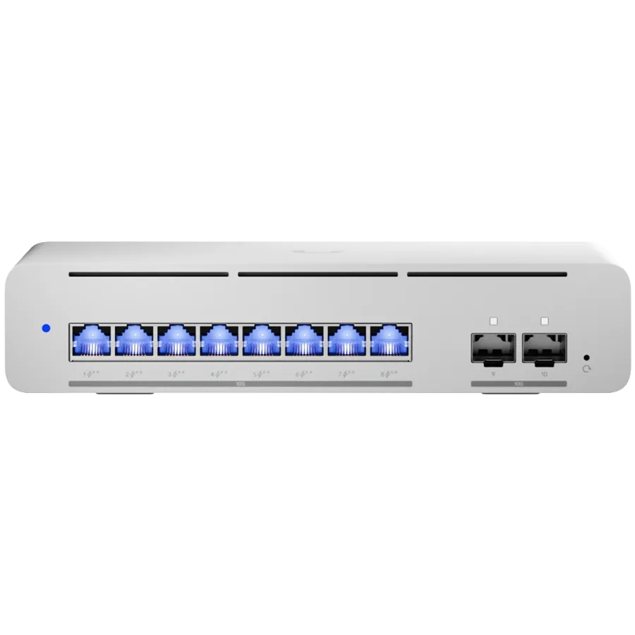 Kомутатор Ubiquiti Layer 3 Etherlighting USW-Pro-XG-8-PoE-EU (8) 10 GbE and (2) 10G SFP+