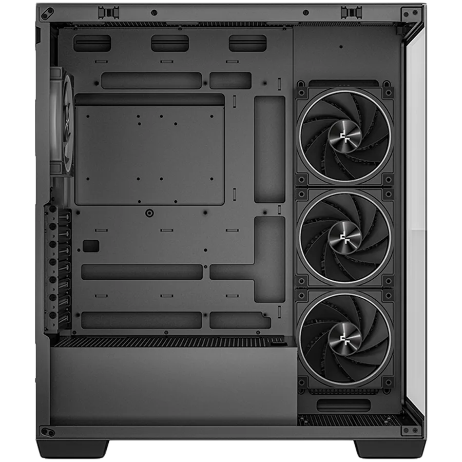 Кутия за компютър DeepCool CG580 4F V2, Mid Tower, Mini-ITX/Micro-ATX/ATX, Rear Connector support, 2xUSB3.0, 1x Type-C Gen2, 1xAudio, 3x120mm ARGB Reverse Fans, 1x120mm ARGB Fan, Tempered Glass, Mesh Panel, Black, R-CG580-BKADA4-G-2, 2Y - Image 62