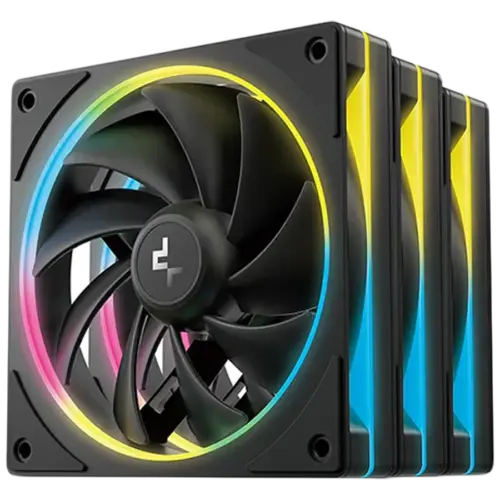 Вентилатор DeepCool FL12 SE 3IN1 3x120mm ARGB Fans 8-pin Cable PWM Fluid Dynamic Bearing PBT 3 pack ARGB Halo R-FL12SE-B
